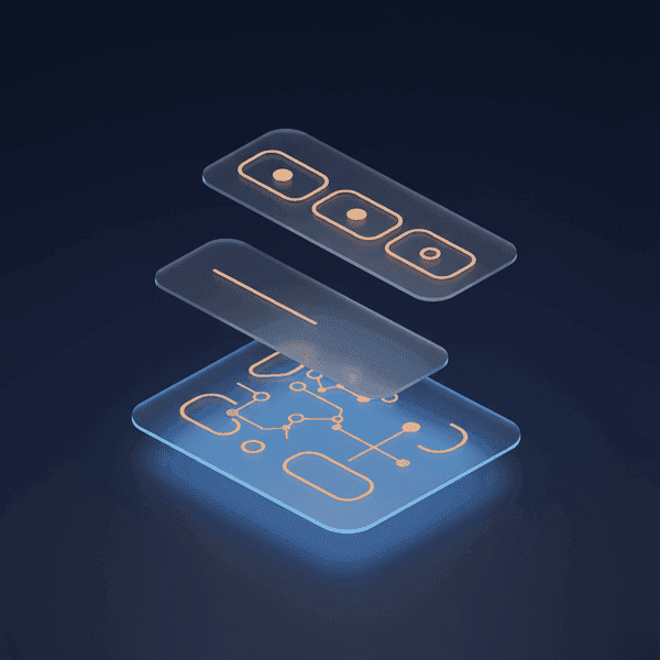 Abstract Hydrogen UI primitives illustration