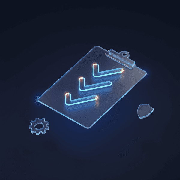 Abstract testing and quality assurance illustration